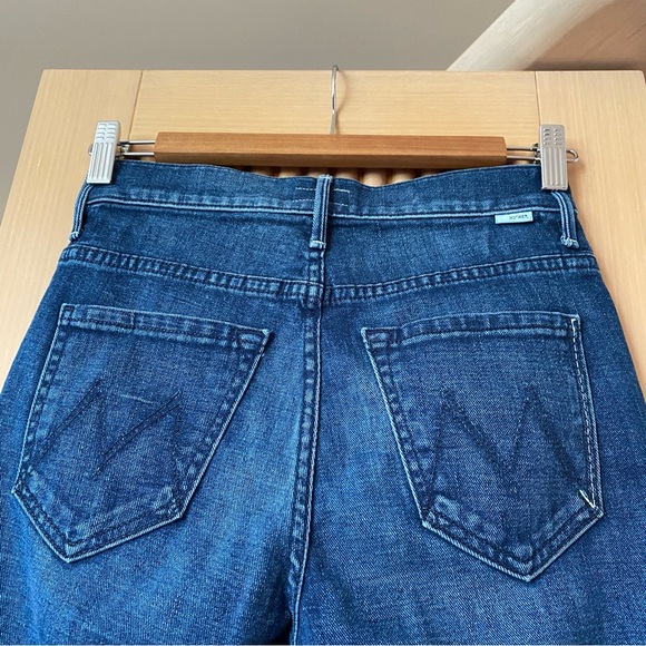 Mother Insider Crop Step Fray jeans Royal Treatment indigo blue - Picture 6 of 13